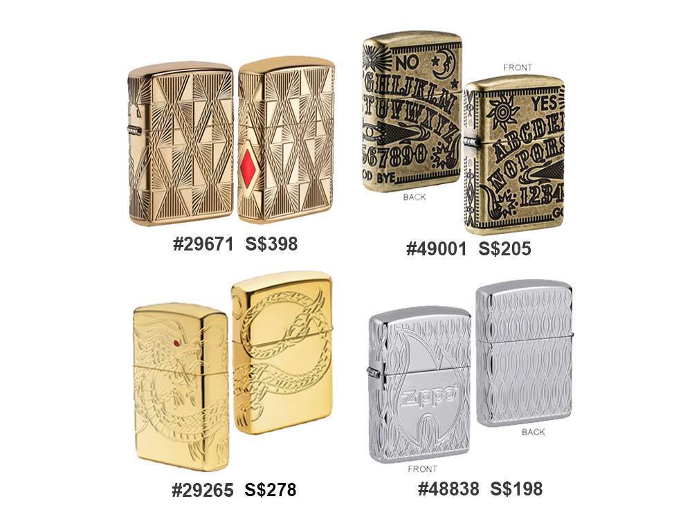 8 Zippo 29671 49001 29265 48838